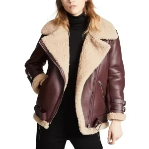 High Quality Women's Plus Size Clothing Real Sheepskin Stand Collar Long Coat Ladies Outerwear Belted Down Leather Trench Coat