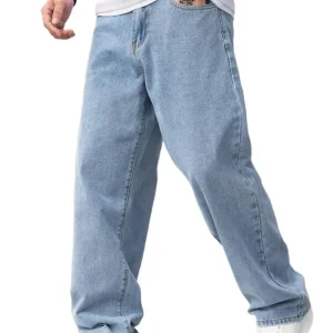 Baggy Jeans for Men Y2K Streetwear Vintage Wide Leg Loose Fit Denim Pants Hip Hop Skater Carpenter Jeans