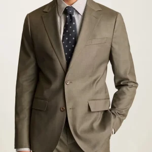 Elegant blazer Men Suit 97% Wool Khaki Stylish Crisp Fashion High Quality Single Button Suit for Men
